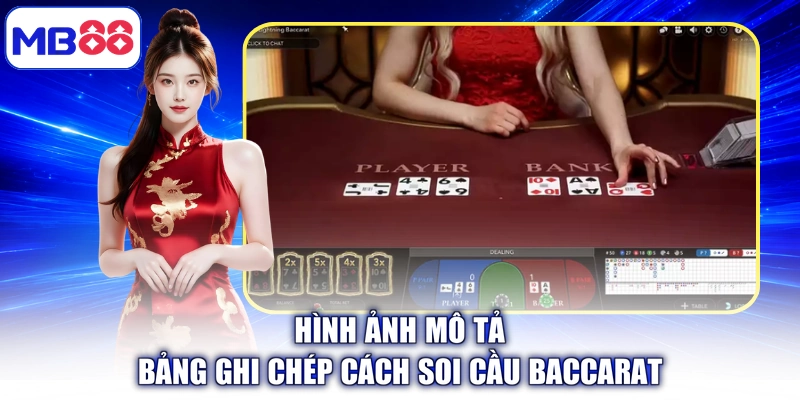 Hình ảnh mô tả bảng ghi chép Cách soi cầu Baccarat